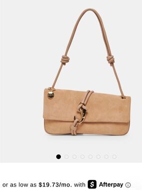 Dolce Vita Alice shoulder bag in beige suede